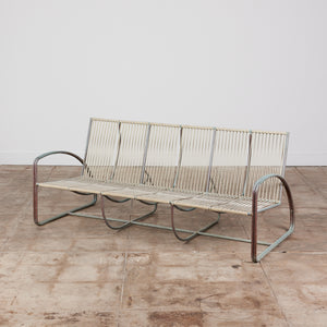 ON HOLD ** Walter Lamb for Brown Jordan Bronze Patio Three Seater Sofa