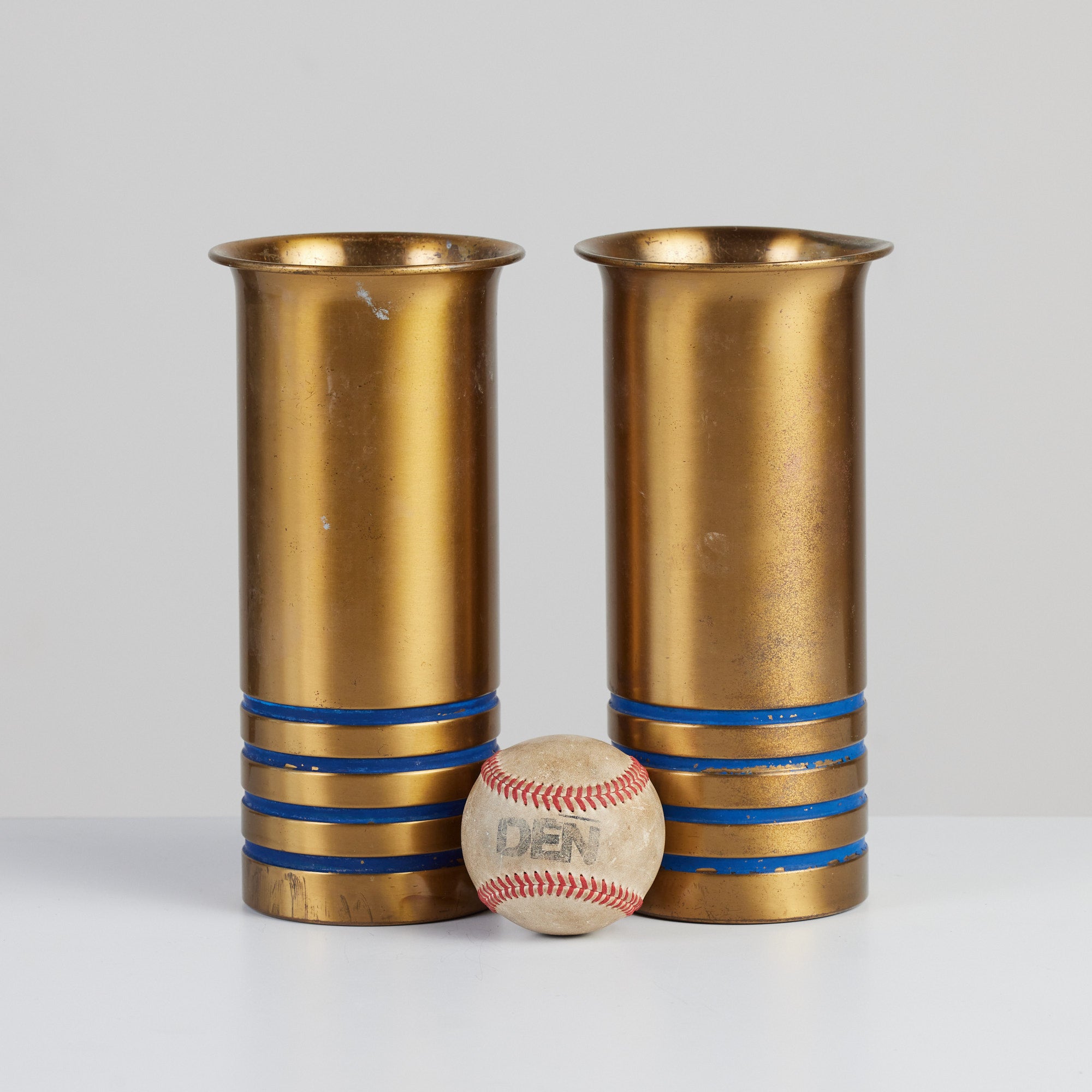 Pair of Brass Vases by Walter von Nessen for Chase