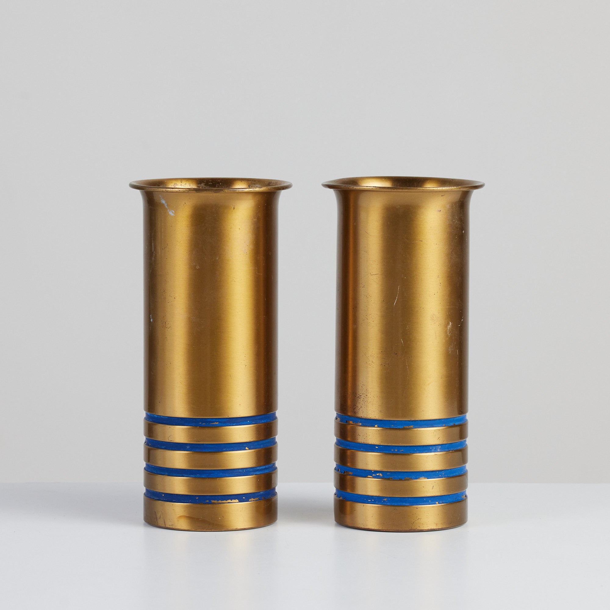 Pair of Brass Vases by Walter von Nessen for Chase