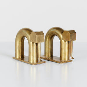 Pair of Brass Elephant Bookends by Walter von Nessen for Chase USA
