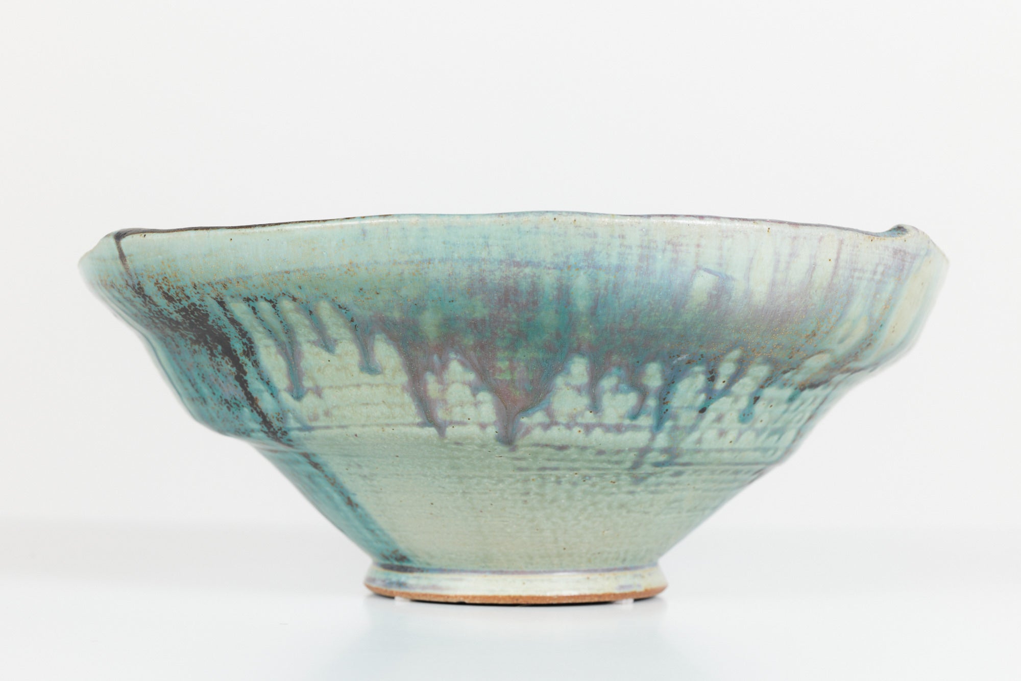 ON HOLD ** Decorative Glazed Stoneware Bowl by McMillen
