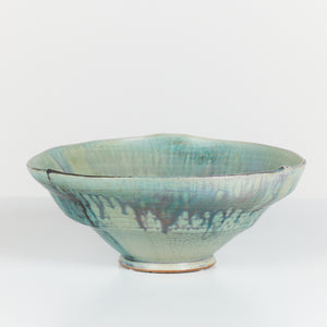 ON HOLD ** Decorative Glazed Stoneware Bowl by McMillen