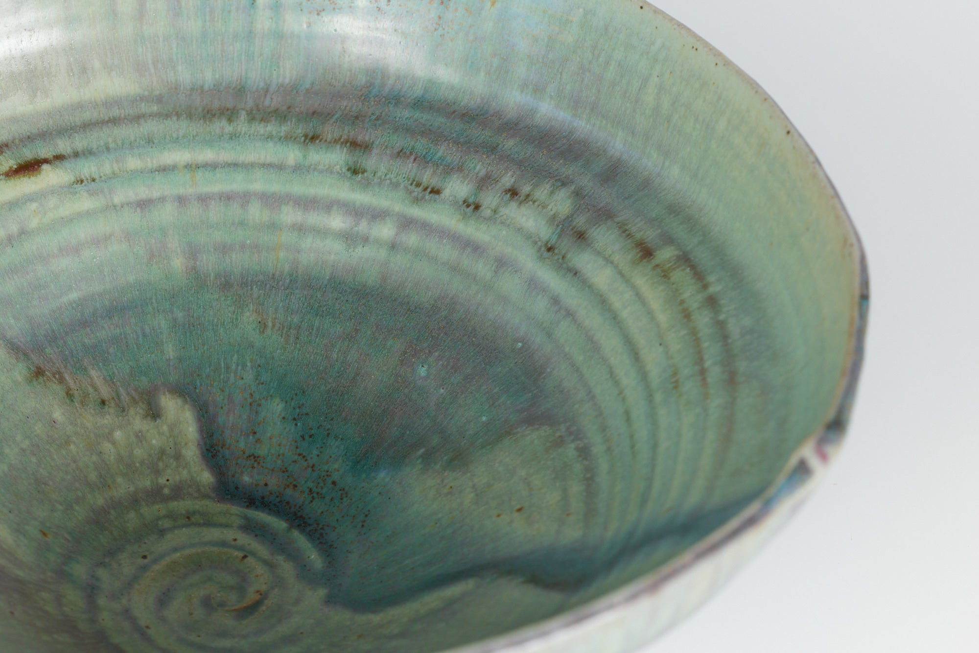 ON HOLD ** Decorative Glazed Stoneware Bowl by McMillen