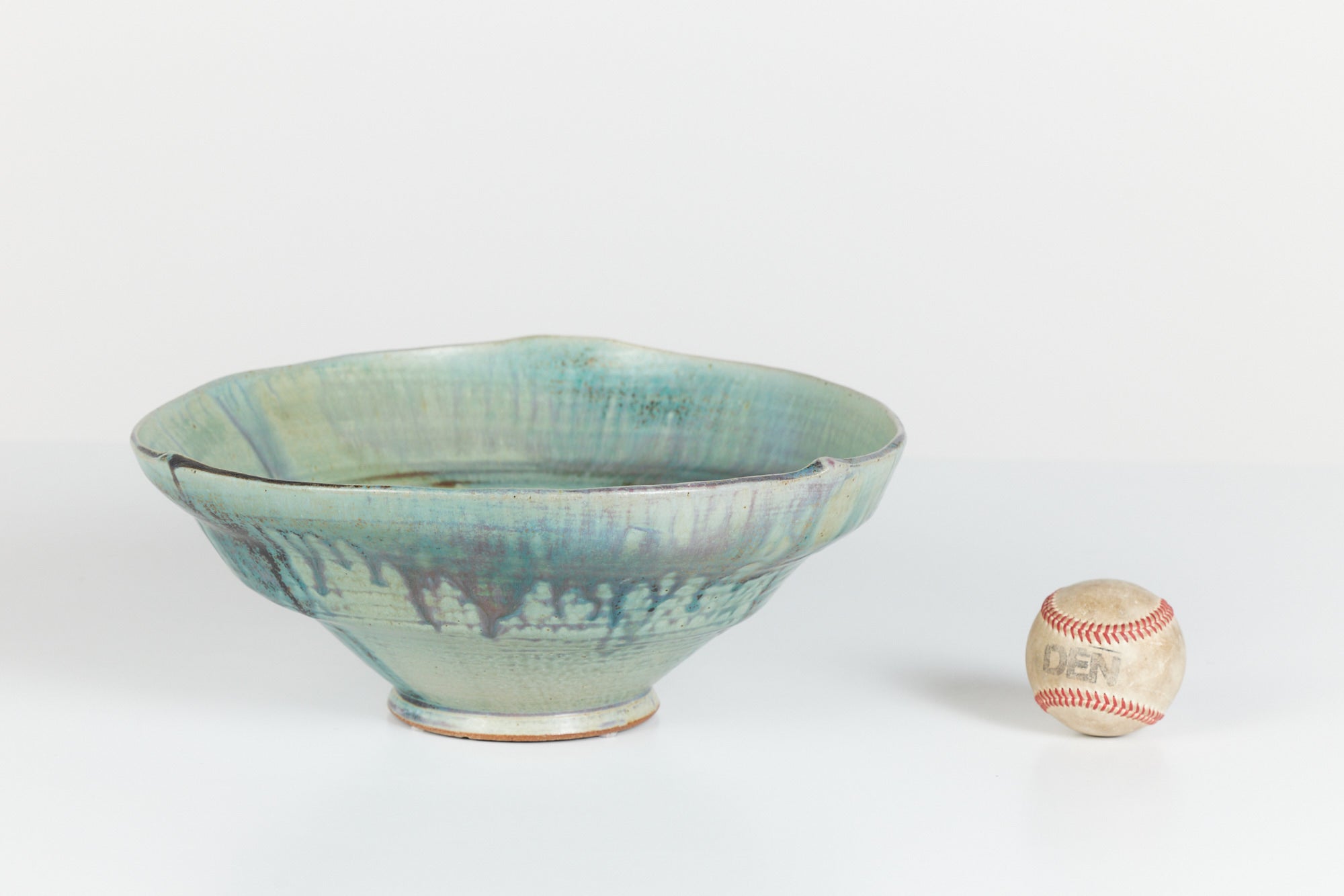 ON HOLD ** Decorative Glazed Stoneware Bowl by McMillen
