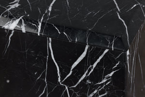 Nero Marquina Marble Pedestal