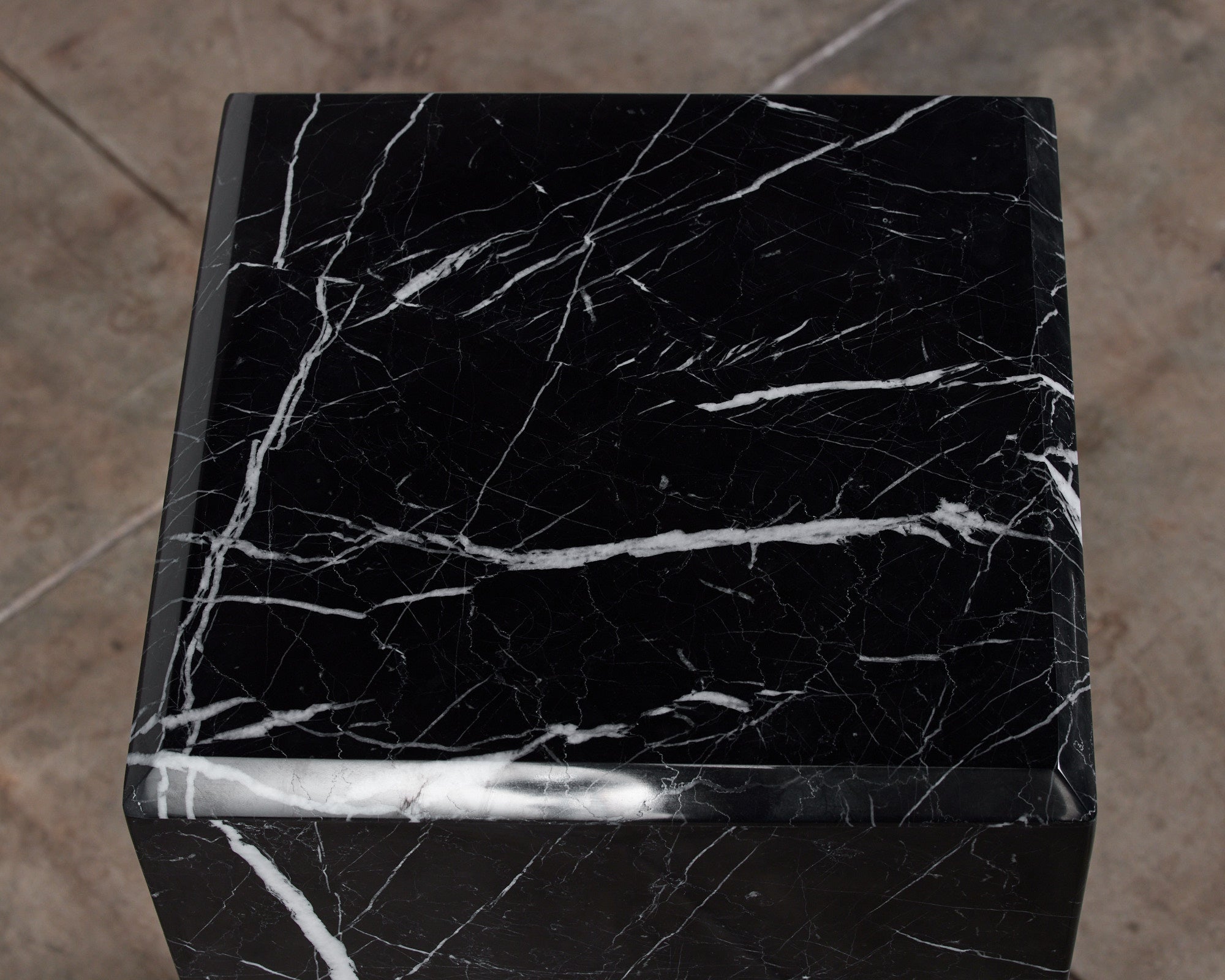 Nero Marquina Marble Pedestal