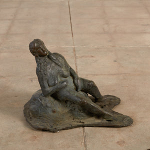 Bronze Sculpture of Lounging Lady