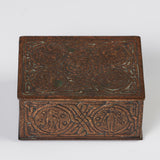 Tiffany Studios Bronze Zodiac Cigarette Box