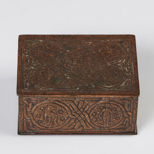 Tiffany Studios Bronze Zodiac Cigarette Box