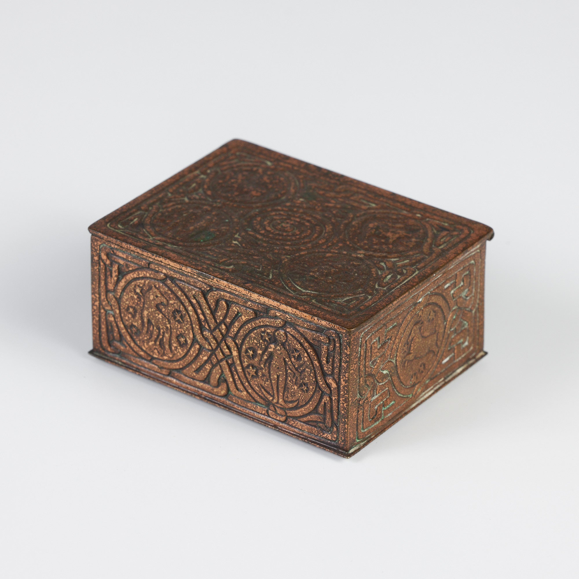 Tiffany Studios Bronze Zodiac Cigarette Box