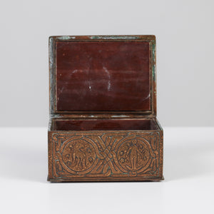 Tiffany Studios Bronze Zodiac Cigarette Box