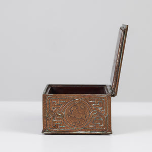 Tiffany Studios Bronze Zodiac Cigarette Box