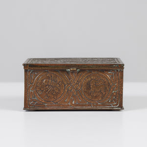 Tiffany Studios Bronze Zodiac Cigarette Box