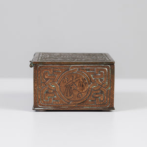 Tiffany Studios Bronze Zodiac Cigarette Box