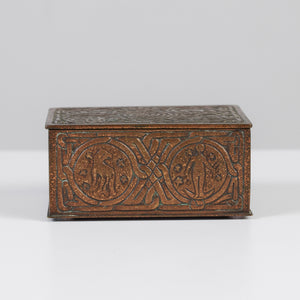 Tiffany Studios Bronze Zodiac Cigarette Box