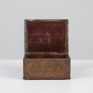 Tiffany Studios Bronze Zodiac Cigarette Box