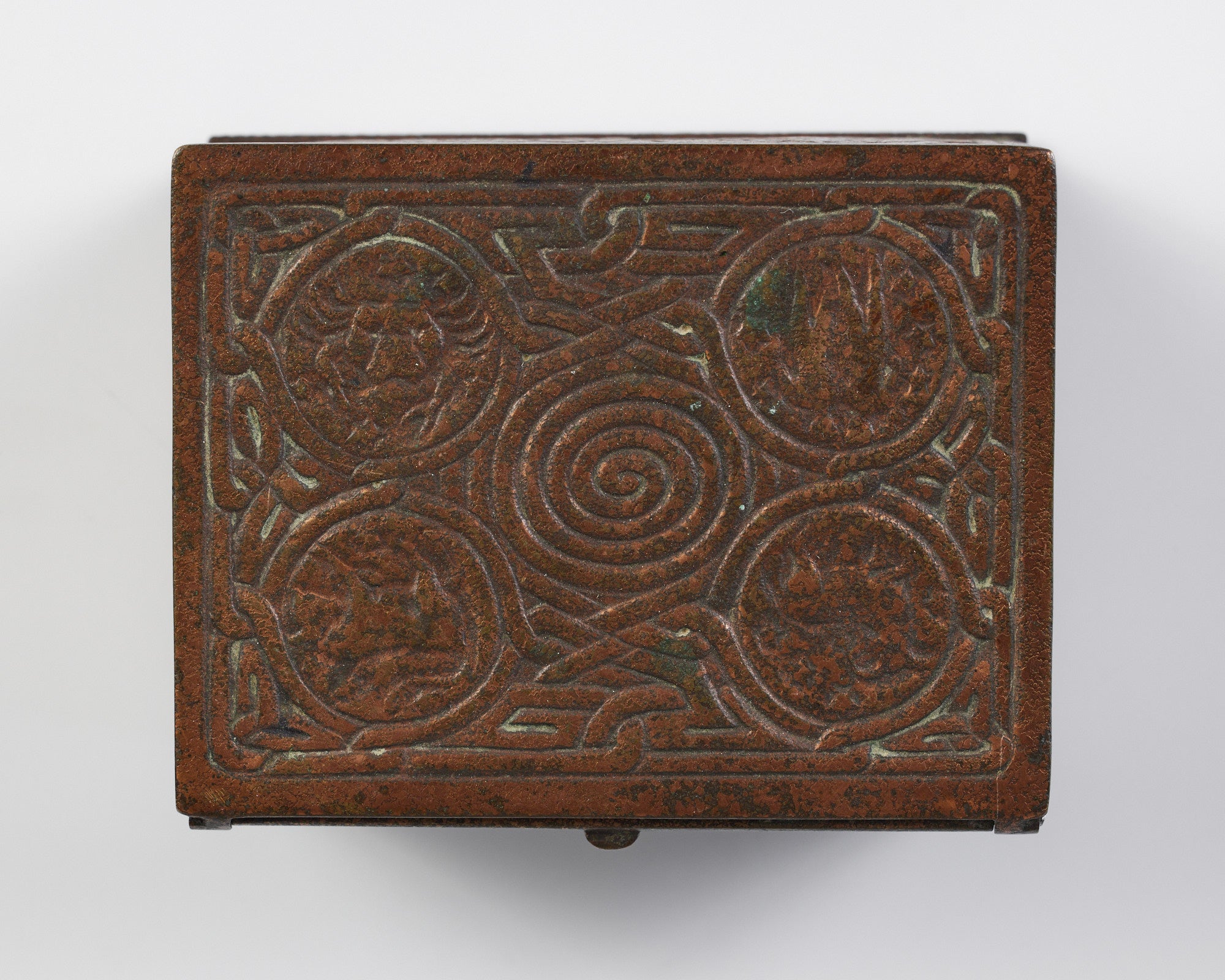 Tiffany Studios Bronze Zodiac Cigarette Box