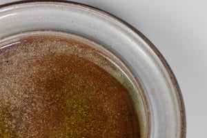 Studio Ceramic Dish with Golden Crushed Glass Inlay