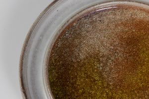 Studio Ceramic Dish with Golden Crushed Glass Inlay