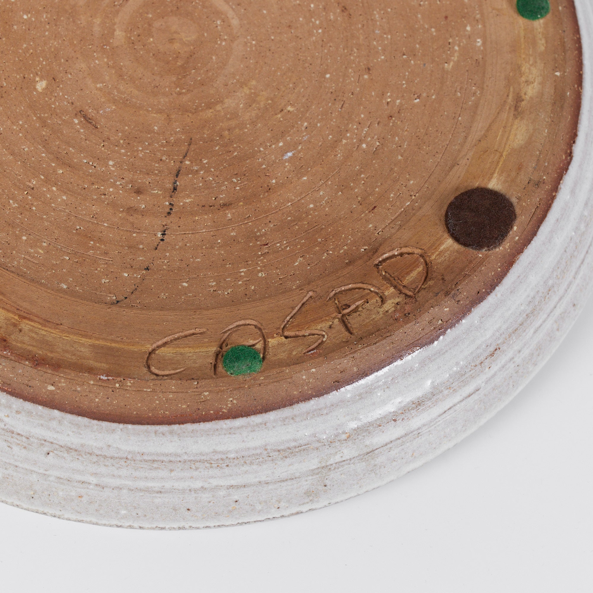 Studio Ceramic Dish with Golden Crushed Glass Inlay
