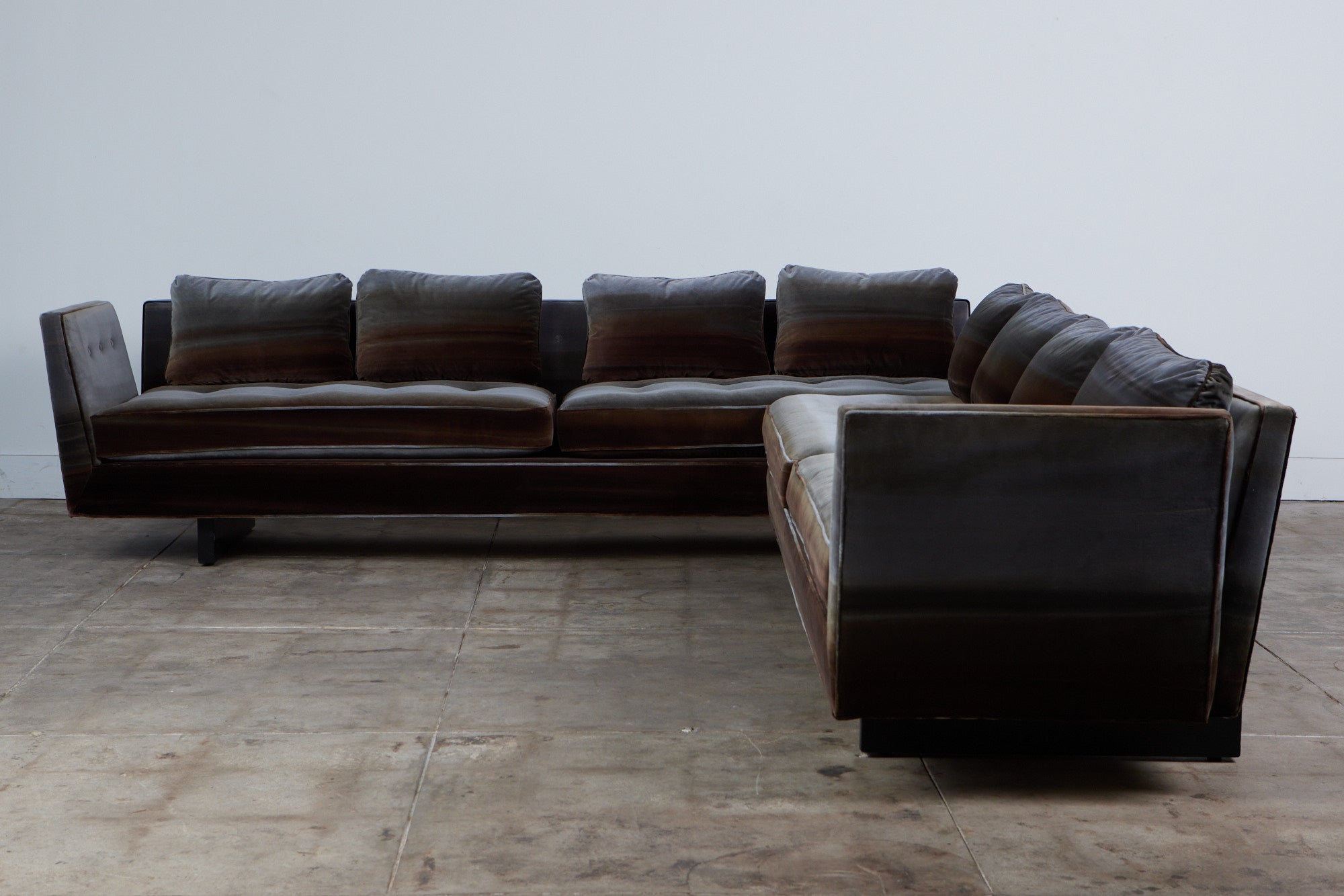 Split Arm Sectional Sofa by Edward Wormley for Dunbar