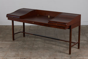 Edward Wormley Executive Tambour-Door Rosewood Desk for Dunbar