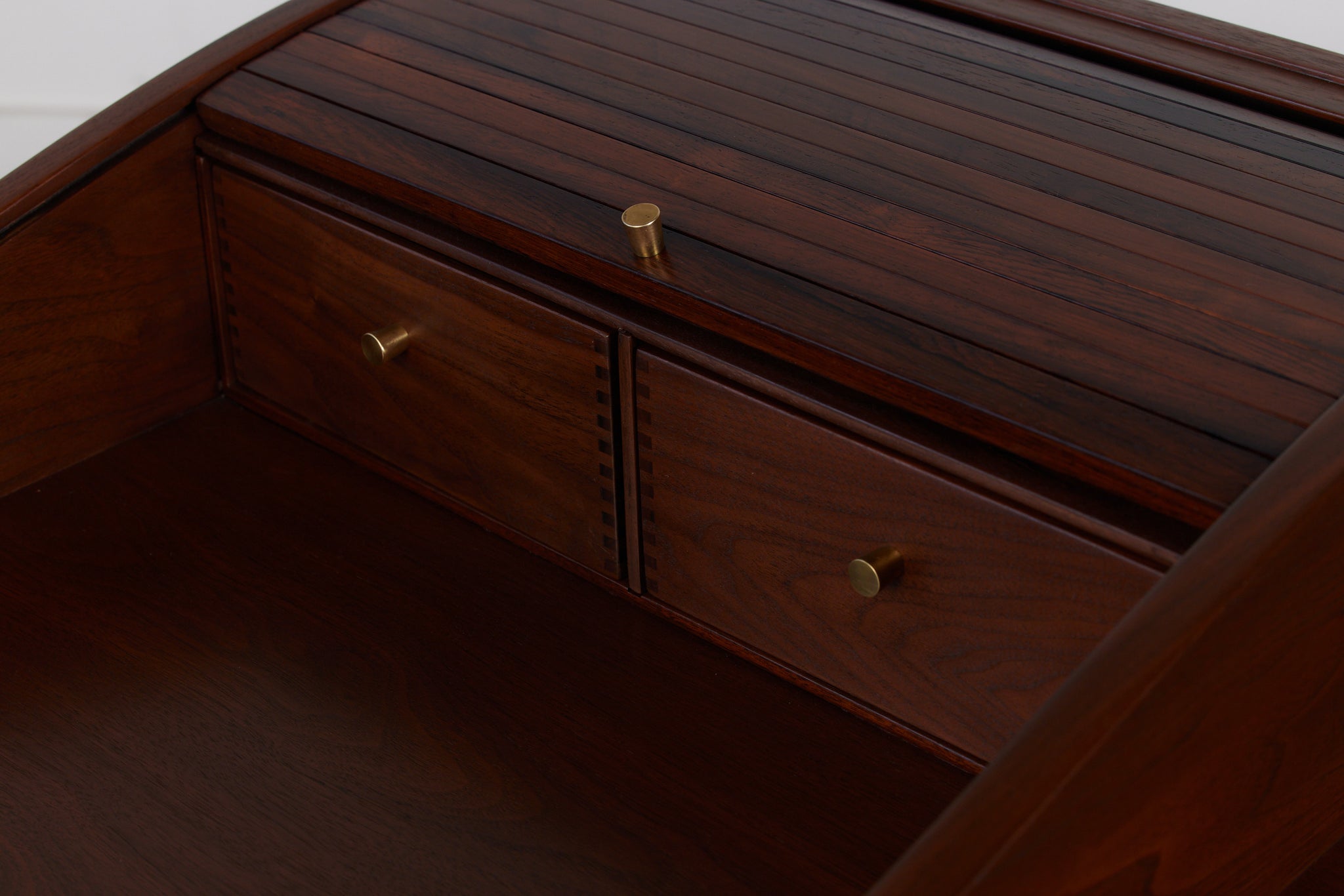 Edward Wormley Executive Tambour-Door Rosewood Desk for Dunbar