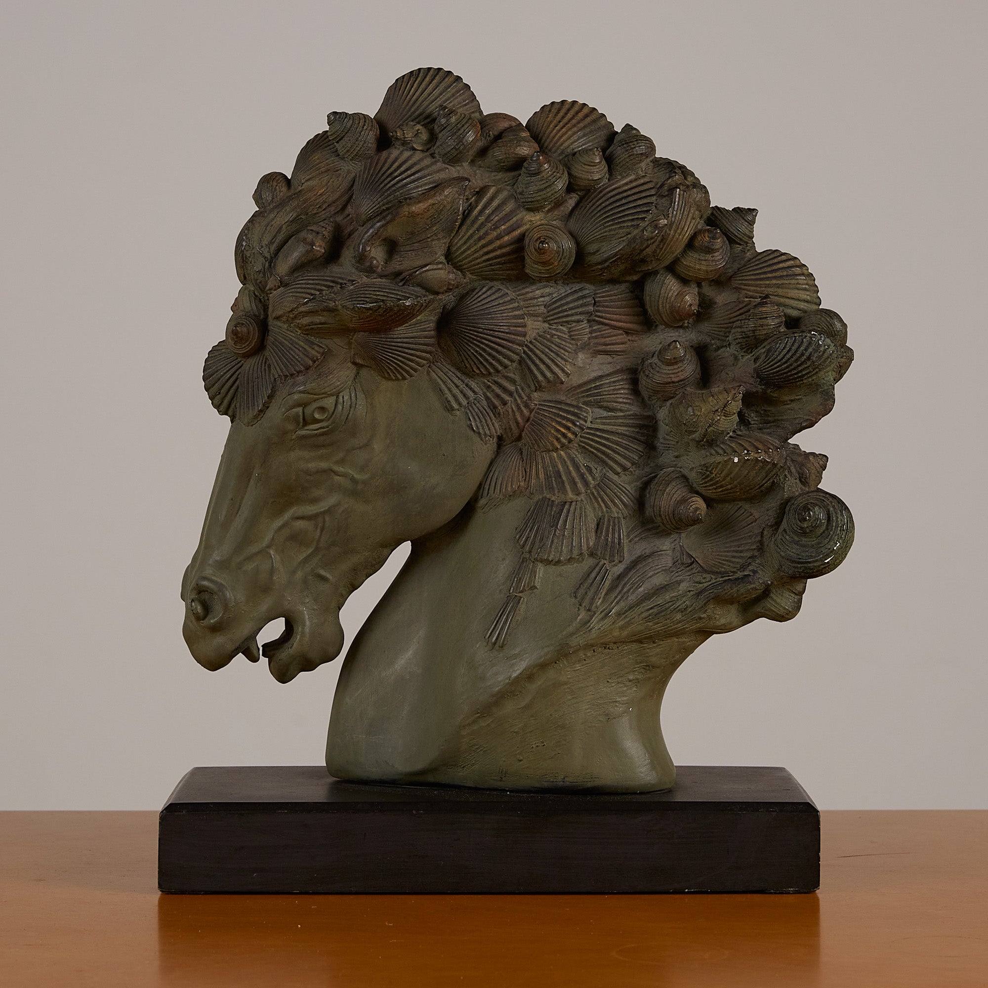 Horse Bust with Seashell Mane