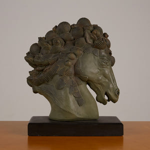 Horse Bust with Seashell Mane