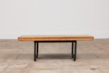 Bronze Patio Beach Table with Wood Top by Walter Lamb for Brown Jordan
