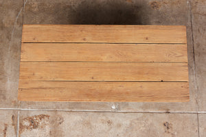 Bronze Patio Beach Table with Wood Top by Walter Lamb for Brown Jordan