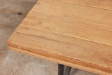 Bronze Patio Beach Table with Wood Top by Walter Lamb for Brown Jordan
