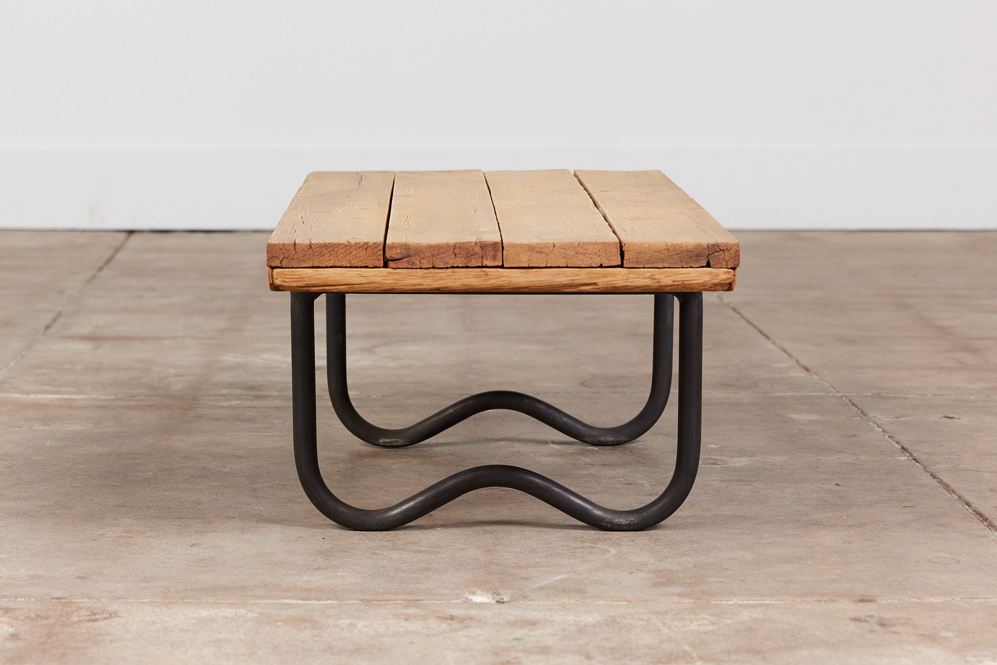 Bronze Patio Beach Table with Wood Top by Walter Lamb for Brown Jordan