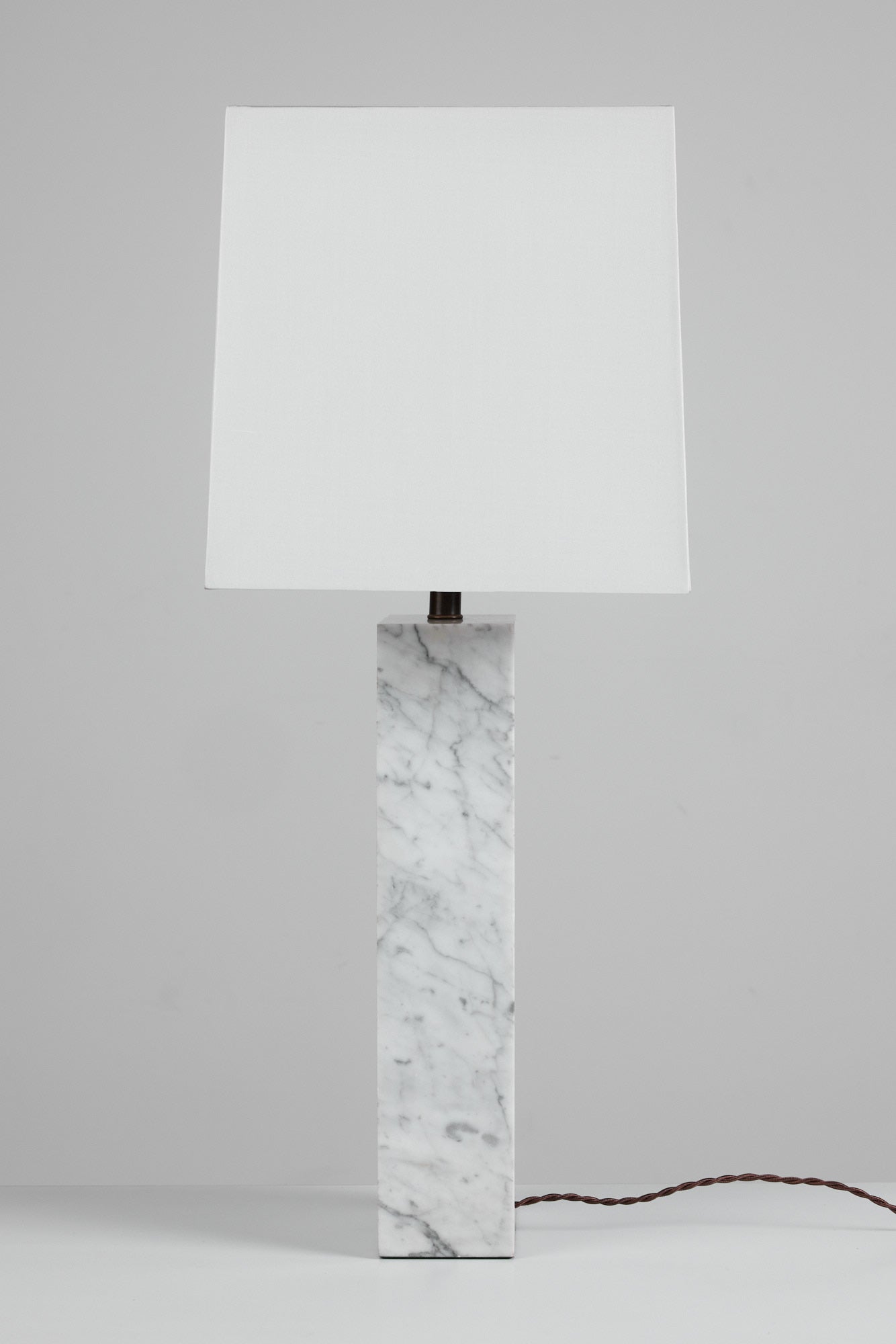 Marble Table Lamp in the Style of T.H. Robsjohn-Gibbings