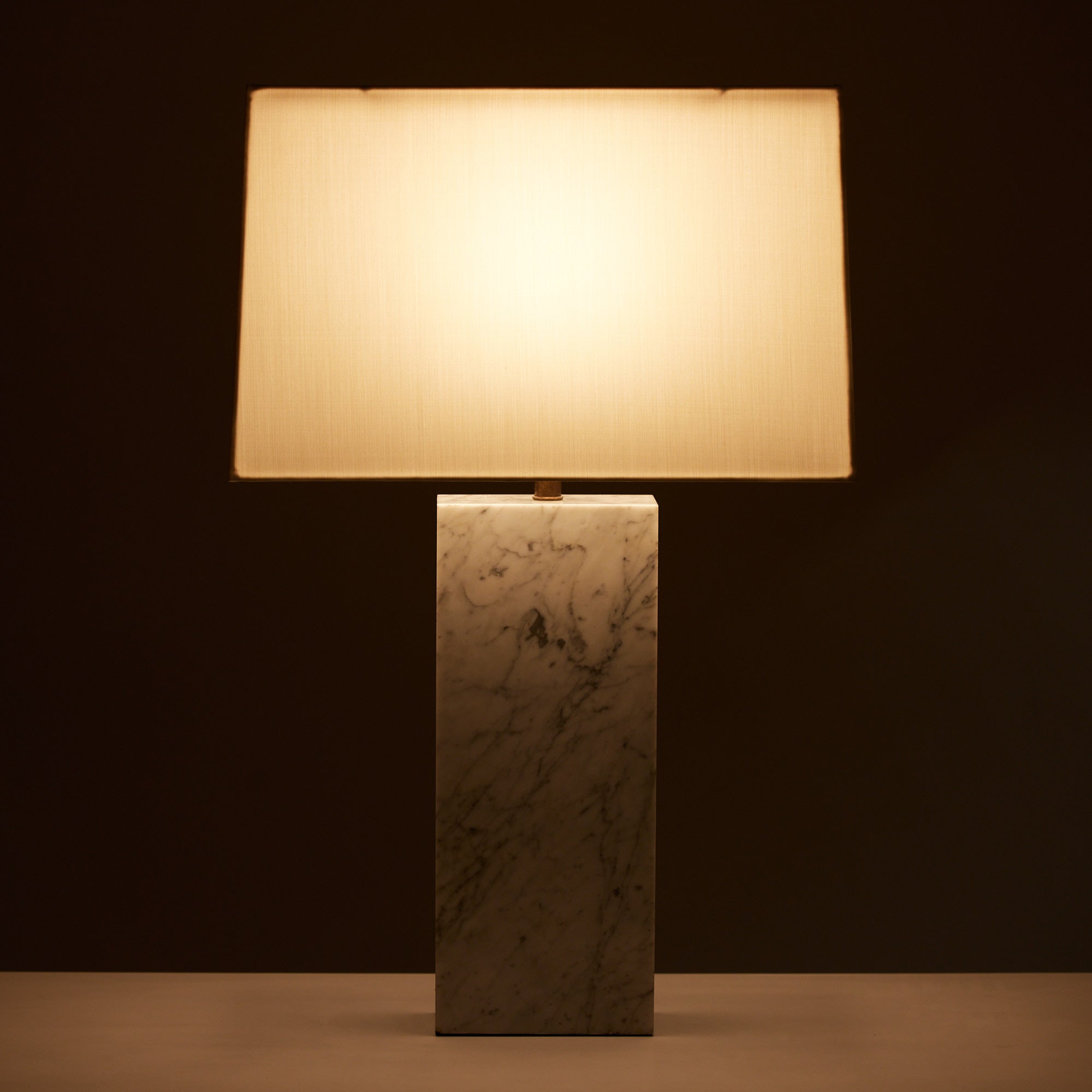 Marble Table Lamp in the Style of T.H. Robsjohn-Gibbings