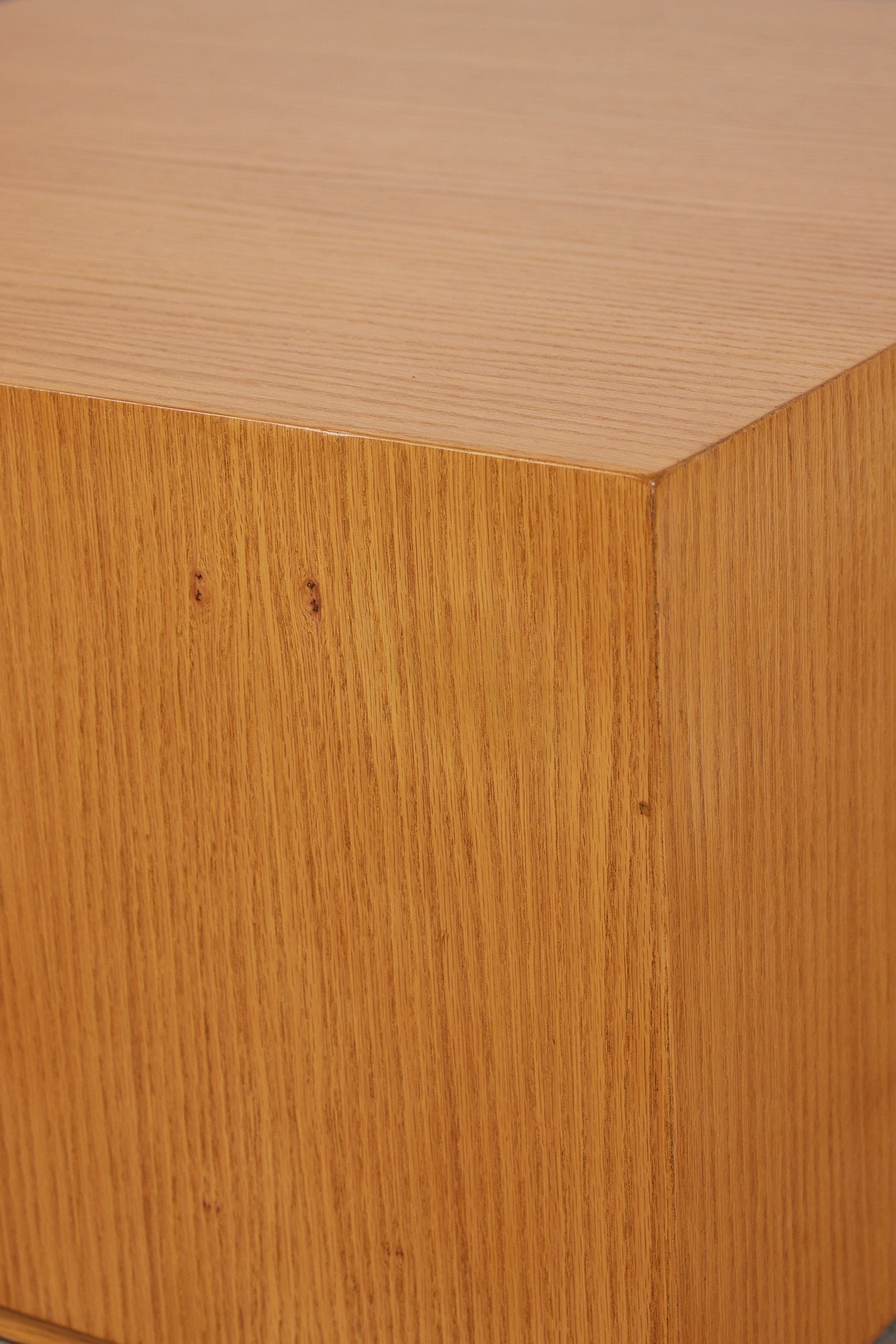 Minimalist Oak Cube Table Pedestal