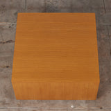 Minimalist Oak Cube Table Pedestal