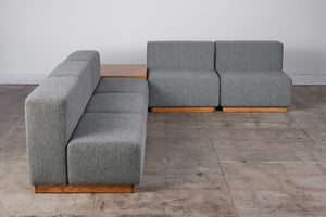 Pair of Giancarlo Piretti Style Modern Cubic Sofa Seats