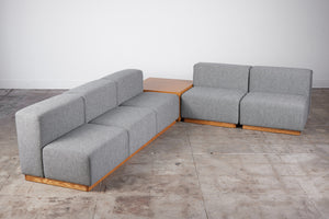 Giancarlo Piretti Style Modern Cubic Three Seater Sofa