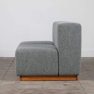 Pair of Giancarlo Piretti Style Modern Cubic Sofa Seats