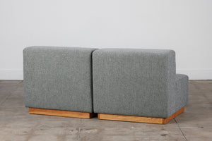 Pair of Giancarlo Piretti Style Modern Cubic Sofa Seats