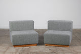 Pair of Giancarlo Piretti Style Modern Cubic Sofa Seats