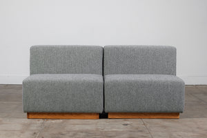 Pair of Giancarlo Piretti Style Modern Cubic Sofa Seats