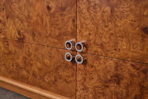 Oak and Burlwood Six Drawer Dresser