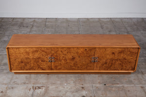 Oak and Burlwood Six Drawer Dresser