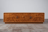 Oak and Burlwood Six Drawer Dresser
