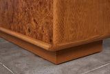 Oak and Burlwood Six Drawer Dresser