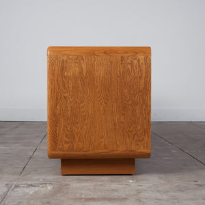 Oak and Burlwood Six Drawer Dresser