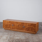 Oak and Burlwood Six Drawer Dresser