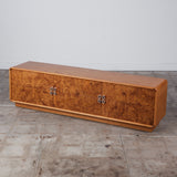 Oak and Burlwood Six Drawer Dresser
